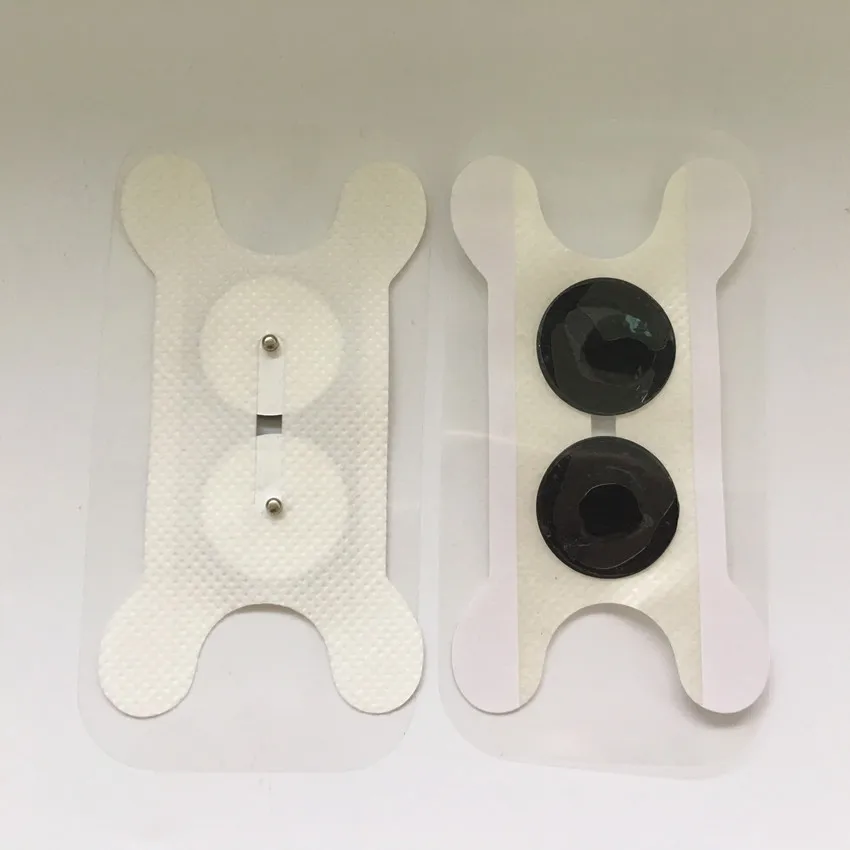 

DHL Free shipping 2000pcs white Throat electrode TENS unit electrode pads with 2.2mm snap for swallow throat physiotherapy