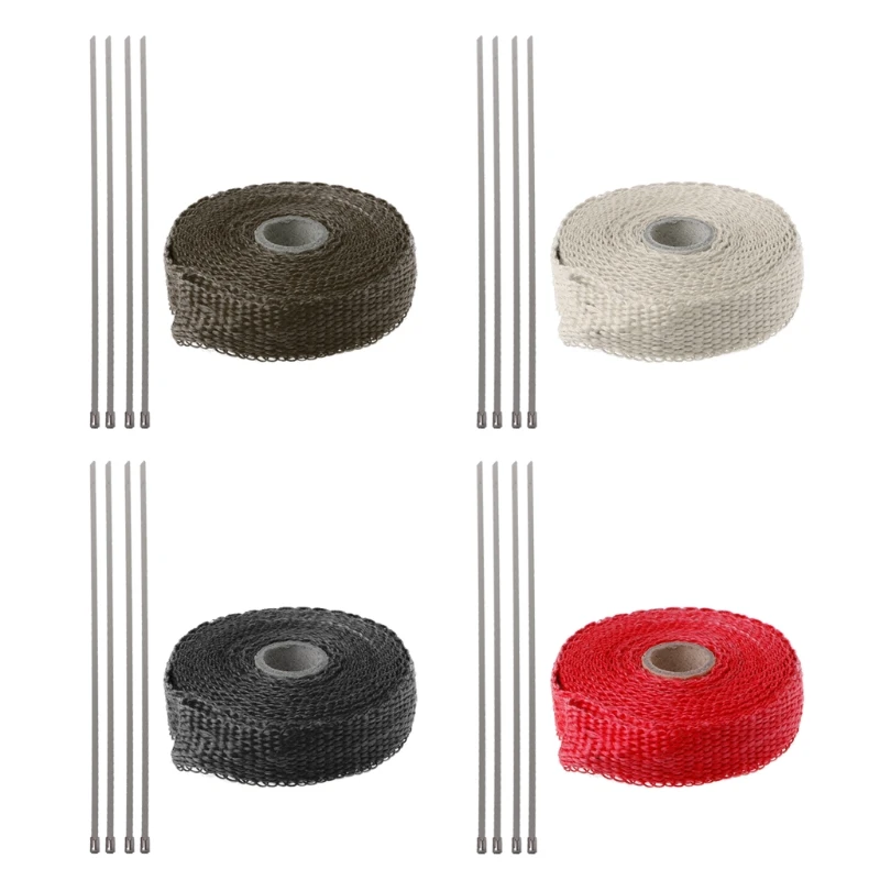 5M Car Incombustible Motorcycle Turbo Manifold Heat Exhaust Wrap Tape Thermal Exhaust Manifolds Stainless Ties Automobiles Parts 5M Car Incombustible Motorcycle Turbo Manifold Heat Exhaust Wrap Tape Thermal Exhaust Manifolds Stainless Ties Automobiles Parts