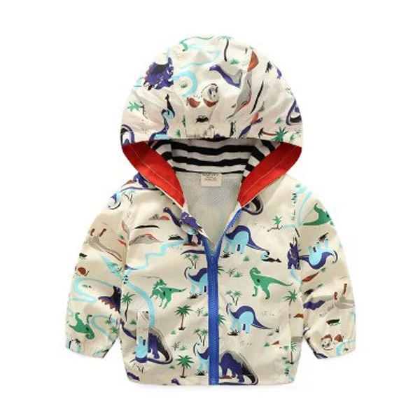 Ребенок storm пальто куртка для мальчиков Новинка осени Детская одежда с рисунком из мультфильма с принтом динозавра куртка