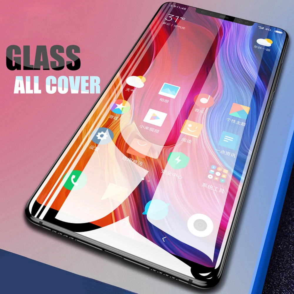 

for xiaomi mi a1 a2 lite mix 2 2s mix 3 pocophone f1 protective on the glass phone screen protector protection glass tempered
