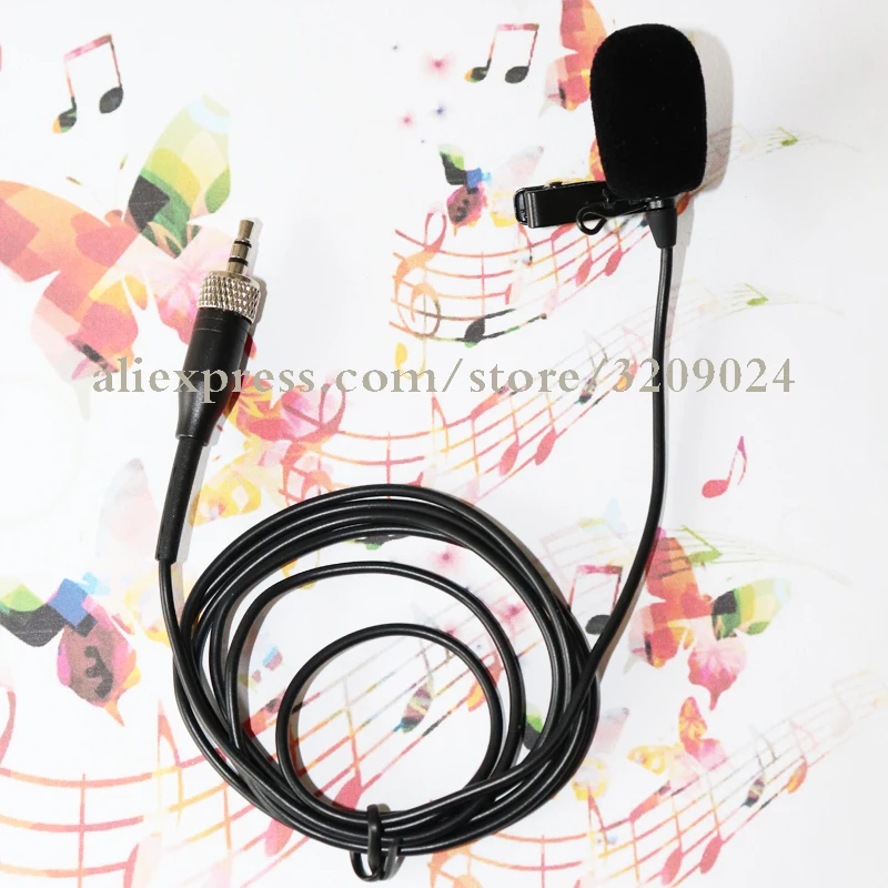 

3.5mm 1/8" Stereo Screw Lock Tie Clips Lavalier Lapel Condenser Mic Cardioid Microphone For Sennheiser EW 100 300 500 G1 G2 G3