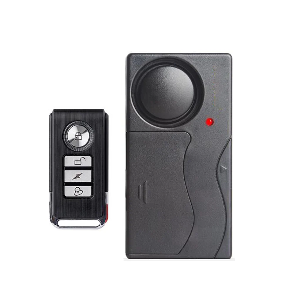 

(1 set) Home Security Vibration Alarm Standalone working Wireless Remote Shock Detector safe box cash box anti theft