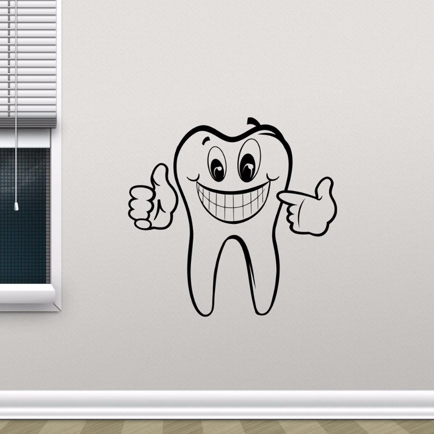 

Tooth Wall Decals Dental Care Vinyl Sticker Mural Poster Art Home Decor Bathroom Mural Waterproof Wallpaper Poster J138