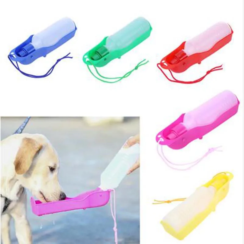 

250ml Foldable Pet Dog Drinking Water Bottles Travel Hand Held Puppy Dogs Squeeze Water Bottle Dispenser Water Pan