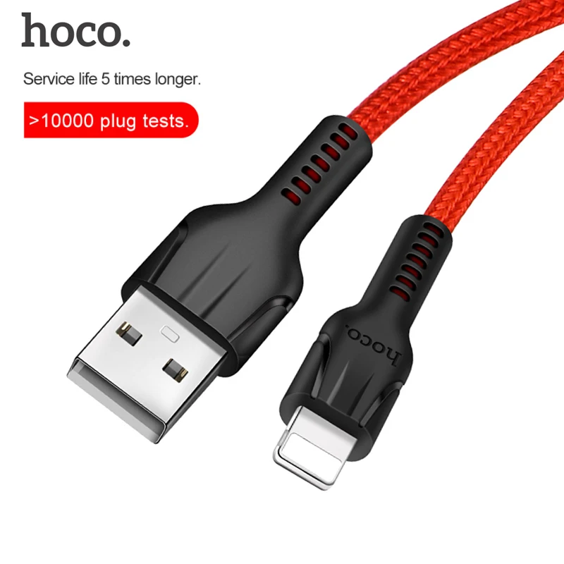 HOCO كابل يو اس بي ل فون 8 التوصيل إلى كابل يو اس بي سيارة سريع شاحن كابل بيانات ل فون X 10 7 6 6 ثانية 5 5 ثانية باد الهاتف المحمول الكابلات