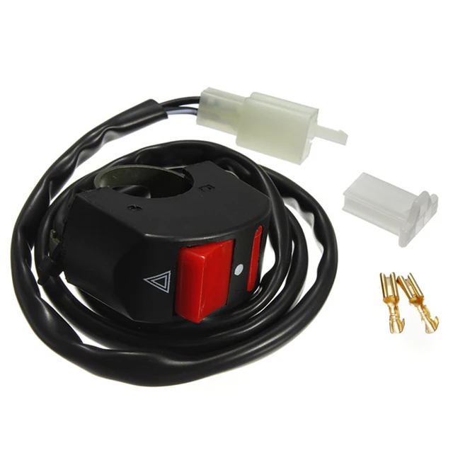 Universal Waterproof 12V Motorcycle Warning Light Switch Motorbike