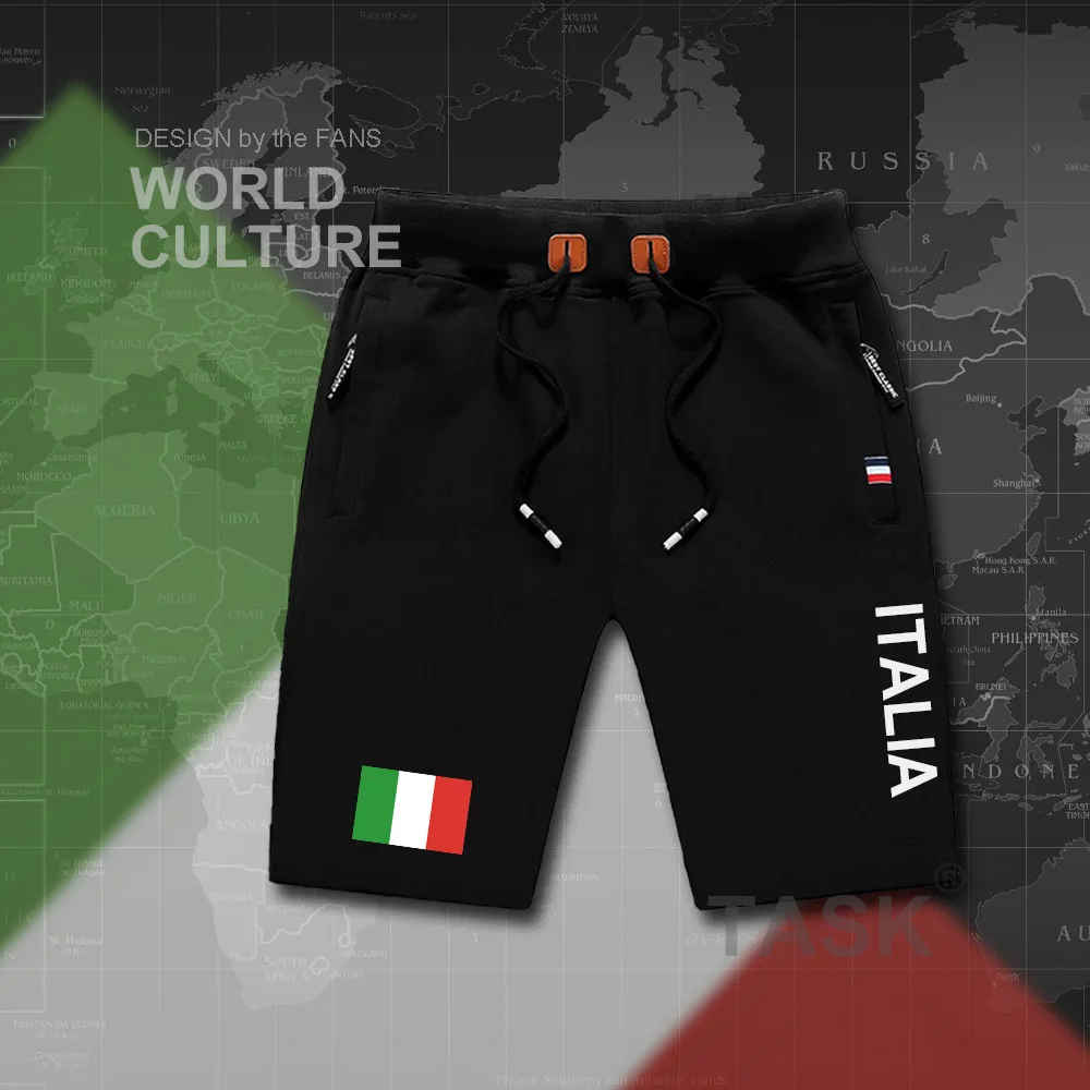 Италия итальянские мужские пляжные шорты новые мужские пляжные шорты флаг тренировки молнии карман пот Бодибилдинг ITA страна Топы