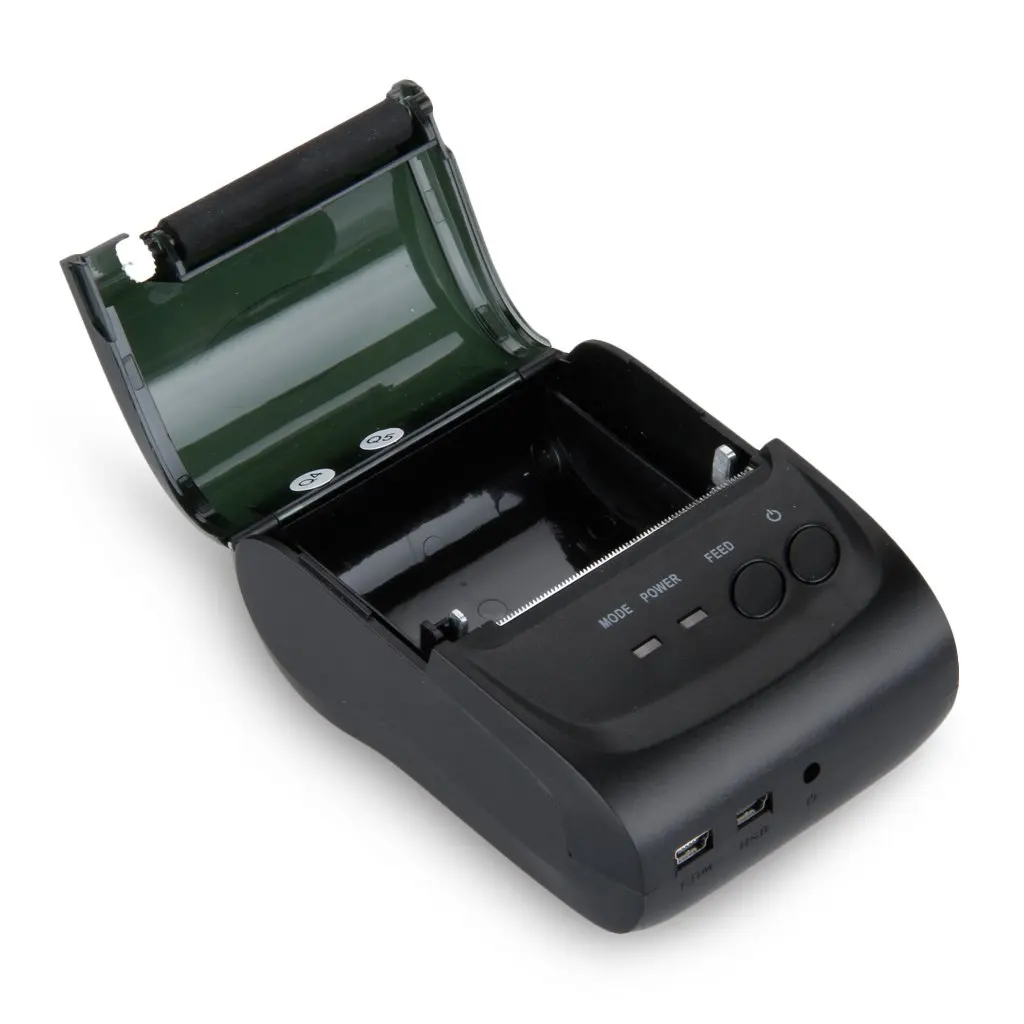 Новый беспроводной мм Bluetooth 58 мм POS получения термальность принтер ESC Черный Mini USB портативный