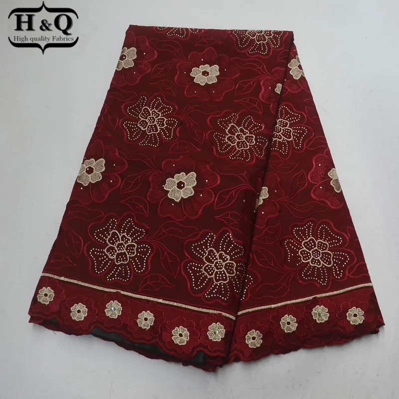 

Cheapest Price African Embroidered Lace Fabric With Stones 100% Cotton Swiss Voile Lace in Switzerland High Quality For Dresses