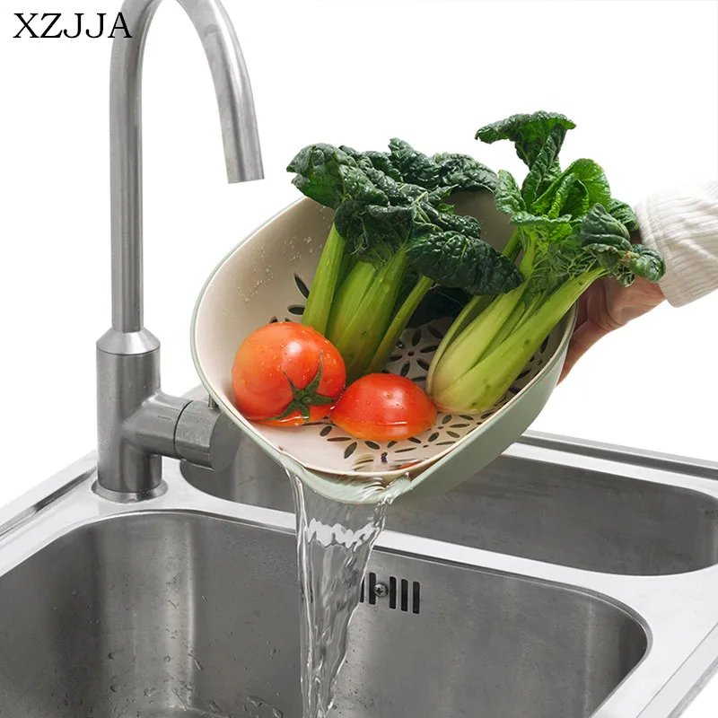 XZJJA Creativity Multifunction Colander Sink Drain Basket Vegetable