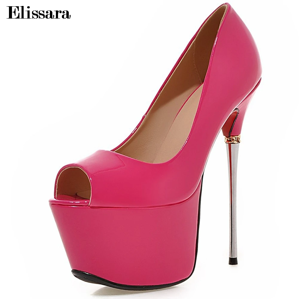 

Women's Stiletto Sexy High Heels Platform Peep Toe Shoes for Woman Ankle Strap Wedding Party Pumps Shoes Size 32-43 Elissara