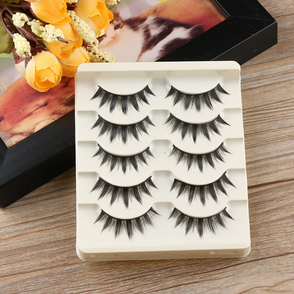 

5 Pairs Japanese Serious Makeup False Eyelashes Long Thick Eye Lash Extension Fashion Beauty Tools