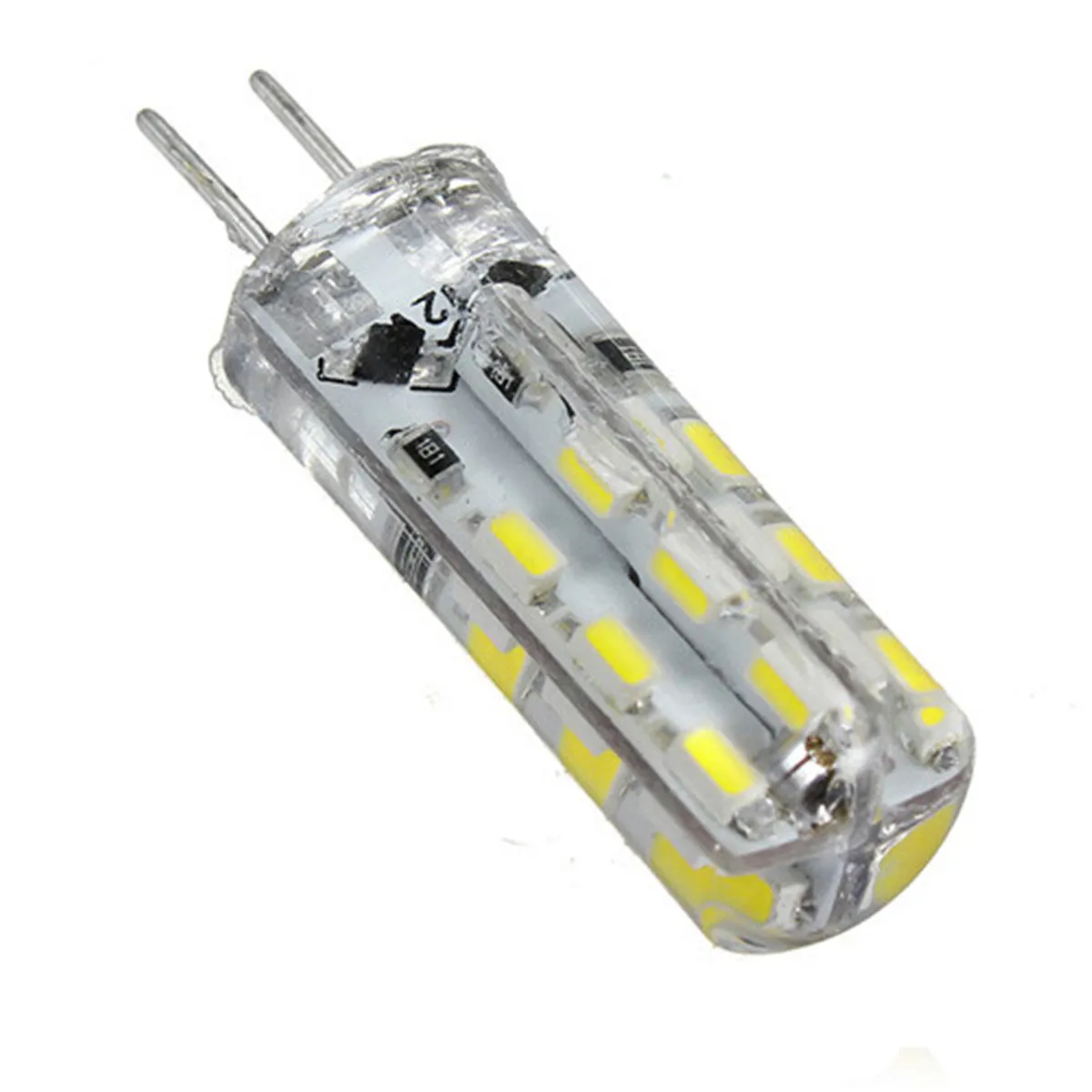 Светодиодный светильник 1 5 Вт G4 24 светодиодных лампы 3014 SMD прозрачный силиконовый
