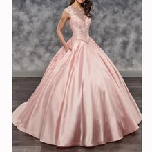 Прекрасное кружевное и атласное платье с аппликацией vestido, бальное платье, халат de baln, милое 16 Тюлевое платье, vestido de 15 anos vestidos de quinceaneras