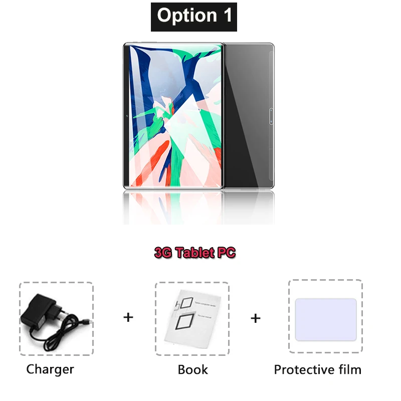 Новейший 10,1 дюймовый планшетный ПК Android 8,0 Восьмиядерный 6 ГБ+ 64 ГБ 3G 4G Две sim-карты 1280*800 изогнутый экран wifi смарт-планшеты 10 - Комплект: Комплект 1