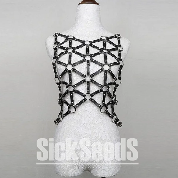 2017 new studded adjustable buckle designer fashion harnesses sexy club