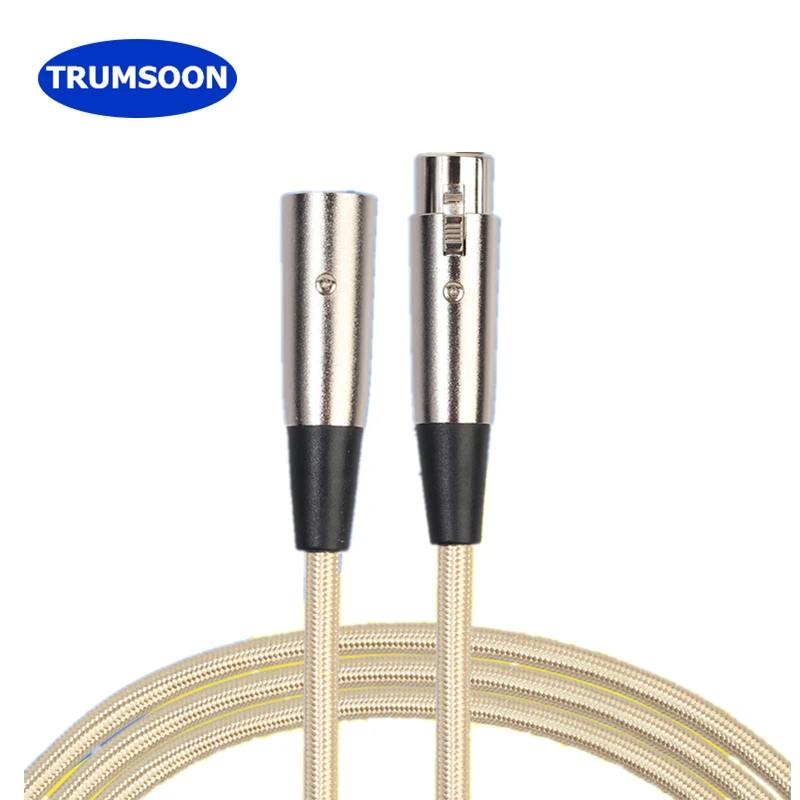Trumsoon XLR Audio Extension Cable Male to Female 3 Pin Cord for Amplifier Sound Mixer Microphone