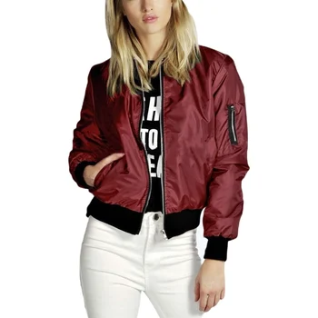 

2017 Women Stand Solid Autumn Women Jacket Slim Long Sleeve Jacket Casual Boot Collar Jacket Outerwear Woman Coat