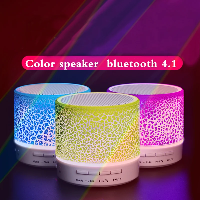 Bluetooth динамик MinWireless громкий с трещинами светодиодный TF USB сабвуфер bluetooth s mp3