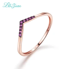 L&Zuan Ruby Jewelry Rings For Women Natural Red Stone 14K Rose Gold Heart Shape Special Love Engagement Gift Fine Jewelry 0007-1