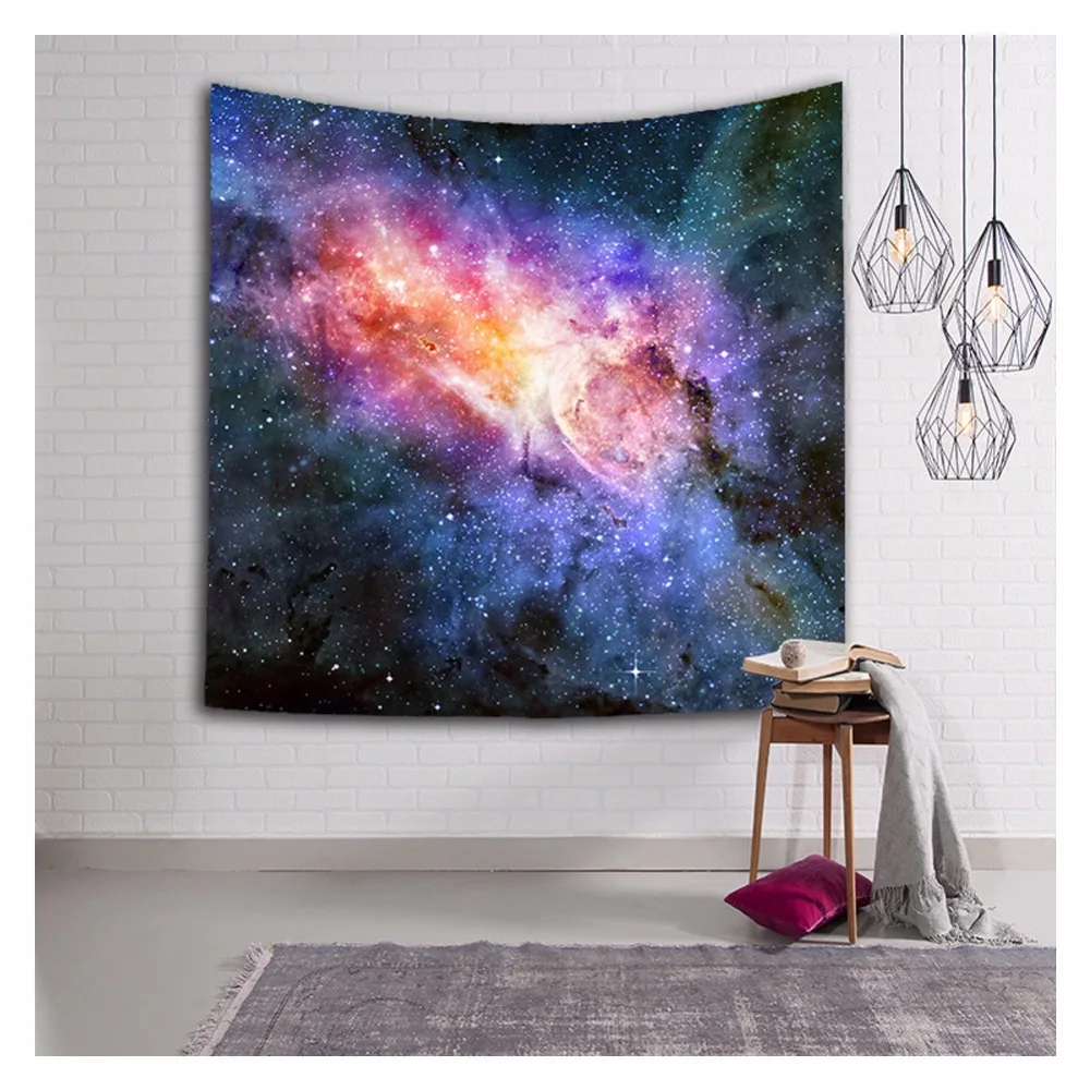 Mysterious Starry Night Wall Tapesty Universe Nebula Wall Hanging Tapestry Wall Art For Home