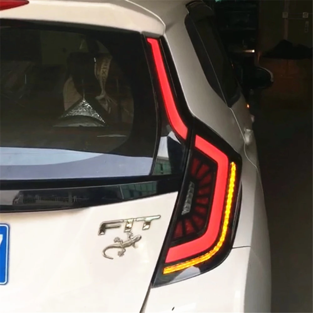 Cscsnl 1 пара автомобиль хвост светильник для Honda JAZZ Fit светодиодный фонарь светильник с DRL+ Реверс+ задний тормоз