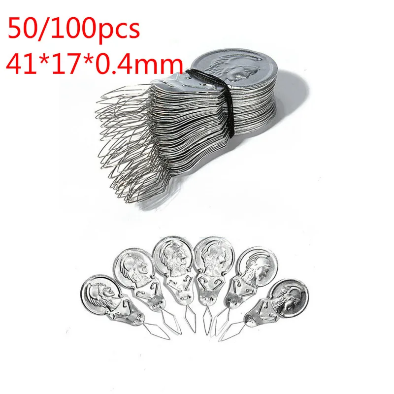 

50/100pcs Bow Wire Needle Threader Stitch Insertion Machine Hand Sewing Thread Leading Tool Appr.41*17*0.4mm/1.61*0.66*0.01"