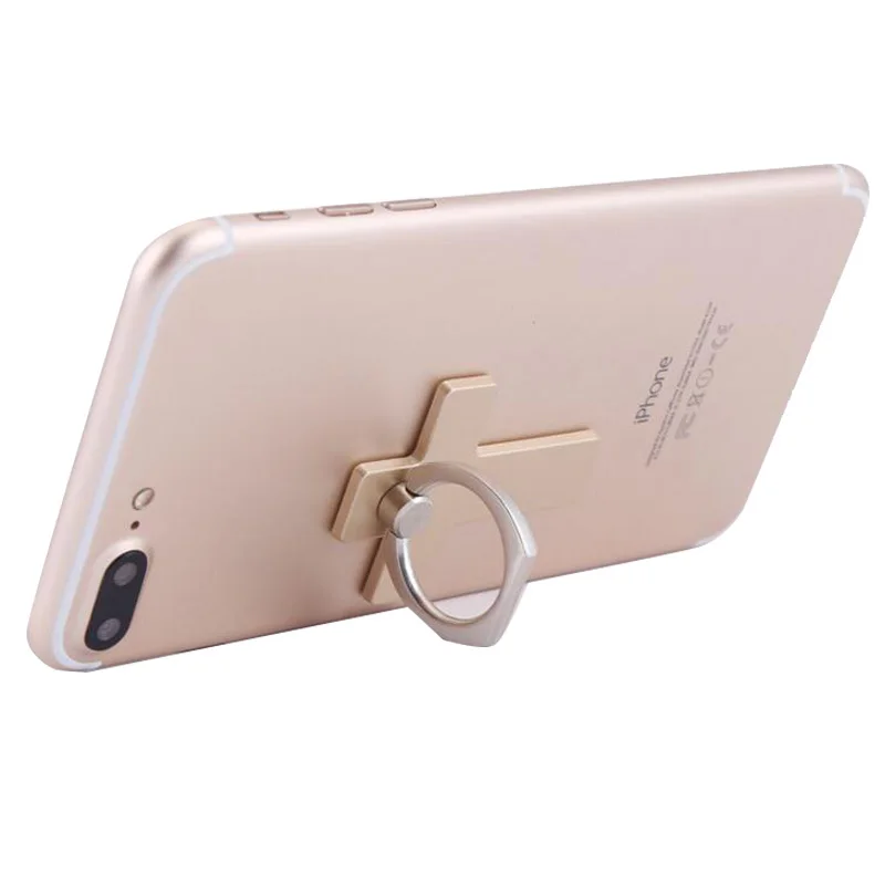 Oppselve Luxury 360 Degree Cross Metal Finger Ring Holder Smartphone Mobile Phone Finger Stand Holder For iPhone XS X 8 Samsung