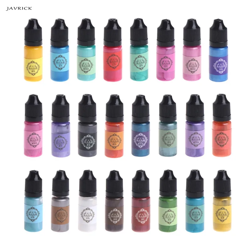 

24 Colors 10ml UV Resin Liquid Pearl Dye Pigment Resin Epoxy For DIY Jewelry Making Crafts Accessories