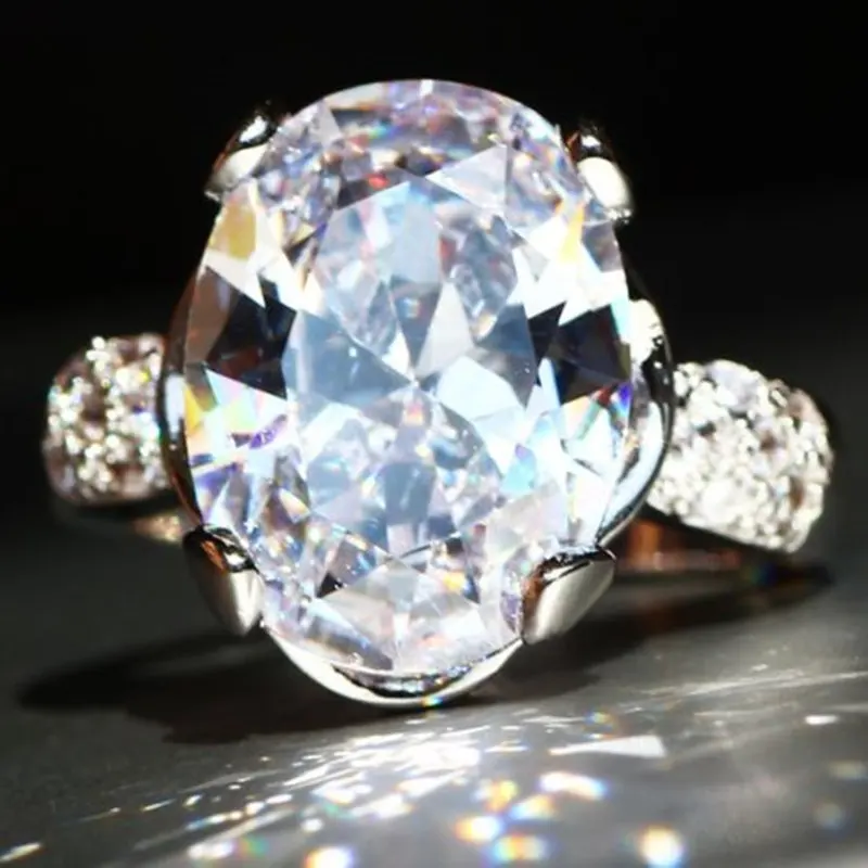 YWOSPX очаровательные серебряные кольца с кубическим цирконием для женщин, модные ювелирные изделия, обручальное кольцо с цирконием, подарки, Y15