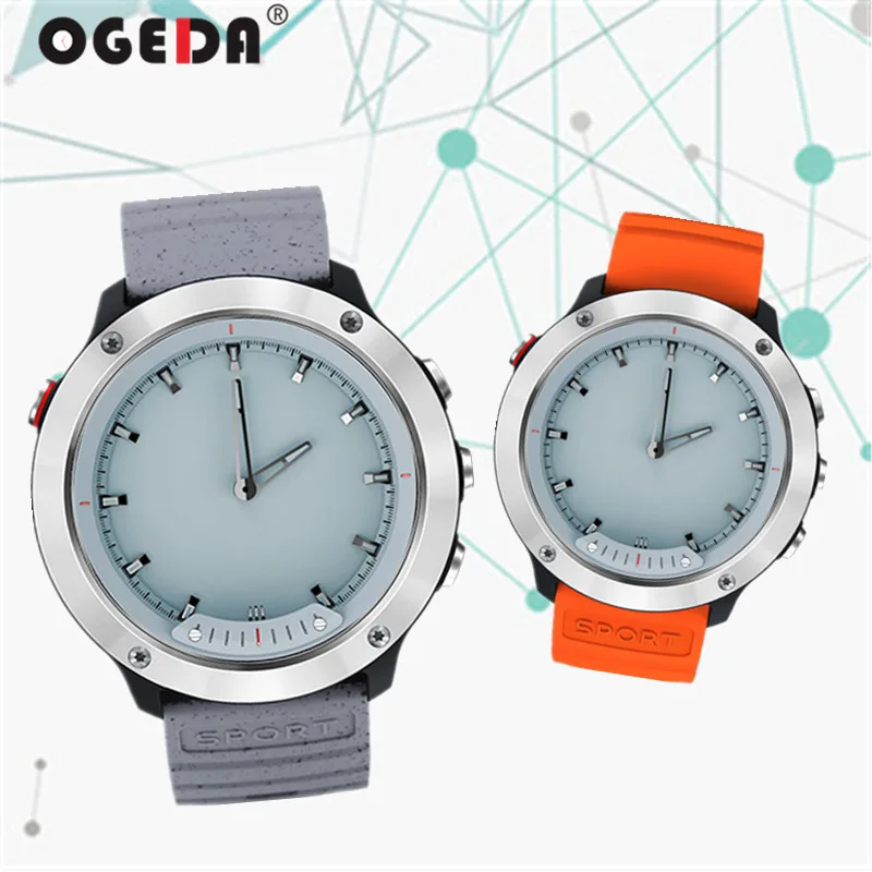 

OGEDA 2019 Men Watch Smart Sport 5ATM Waterproof Call Reminder Double Display Step Bluetooth Stopwatch Health Monitor Reloj