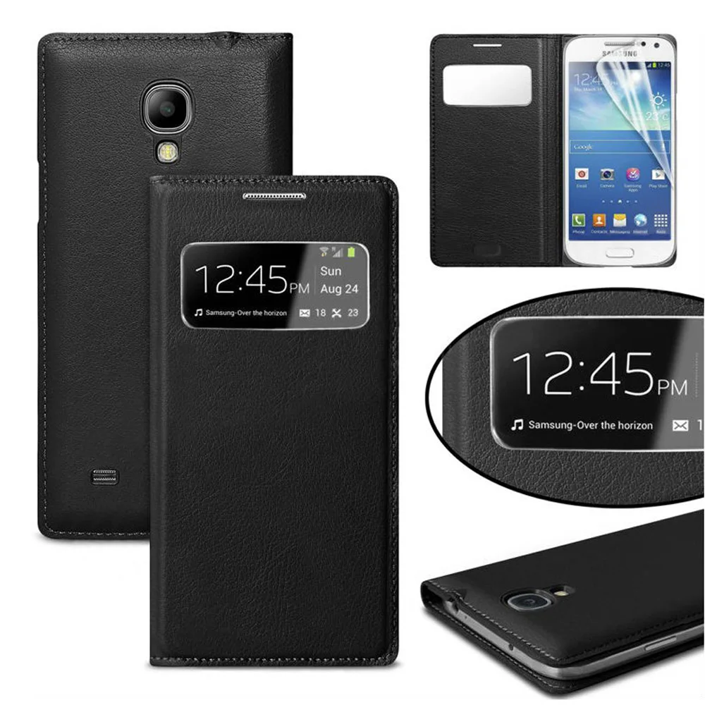 Кожаный чехол книжка Smart View для телефона Samsung Galaxy S4 Mini S 4 S4mini GT I9190 I9192 I9195 I9500|case for