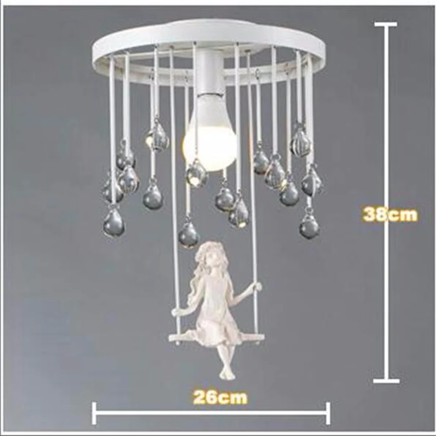 Скандинавский ангел Хрустальная Подвесная лампа люстра освещение led hanglamp лофт