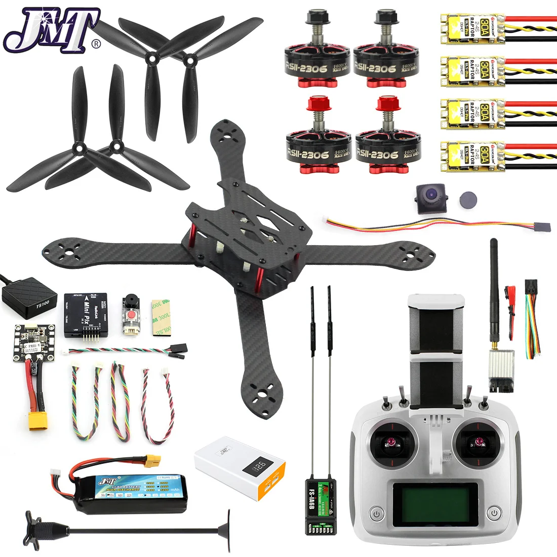 

300mm 2.4G 6CH RC Drone ARF RTF BNF DIY Brushless FPV Aircraft Combo Radiolink Mini PIX GPS & Camera 700TVL 5.8G Transmitter