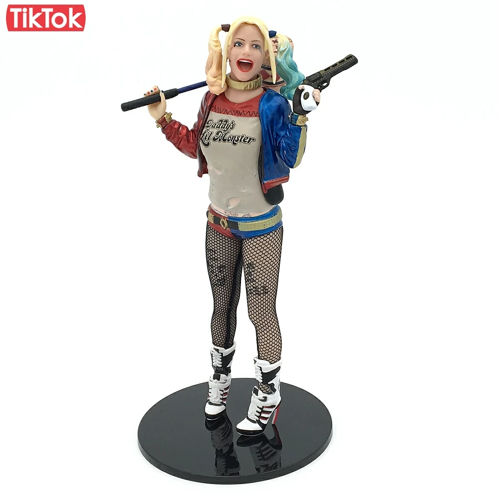 

Movie Suicide Squad Harley Quinn Batman Begins Arkham Cartoon Toy Action Figure Model Gift