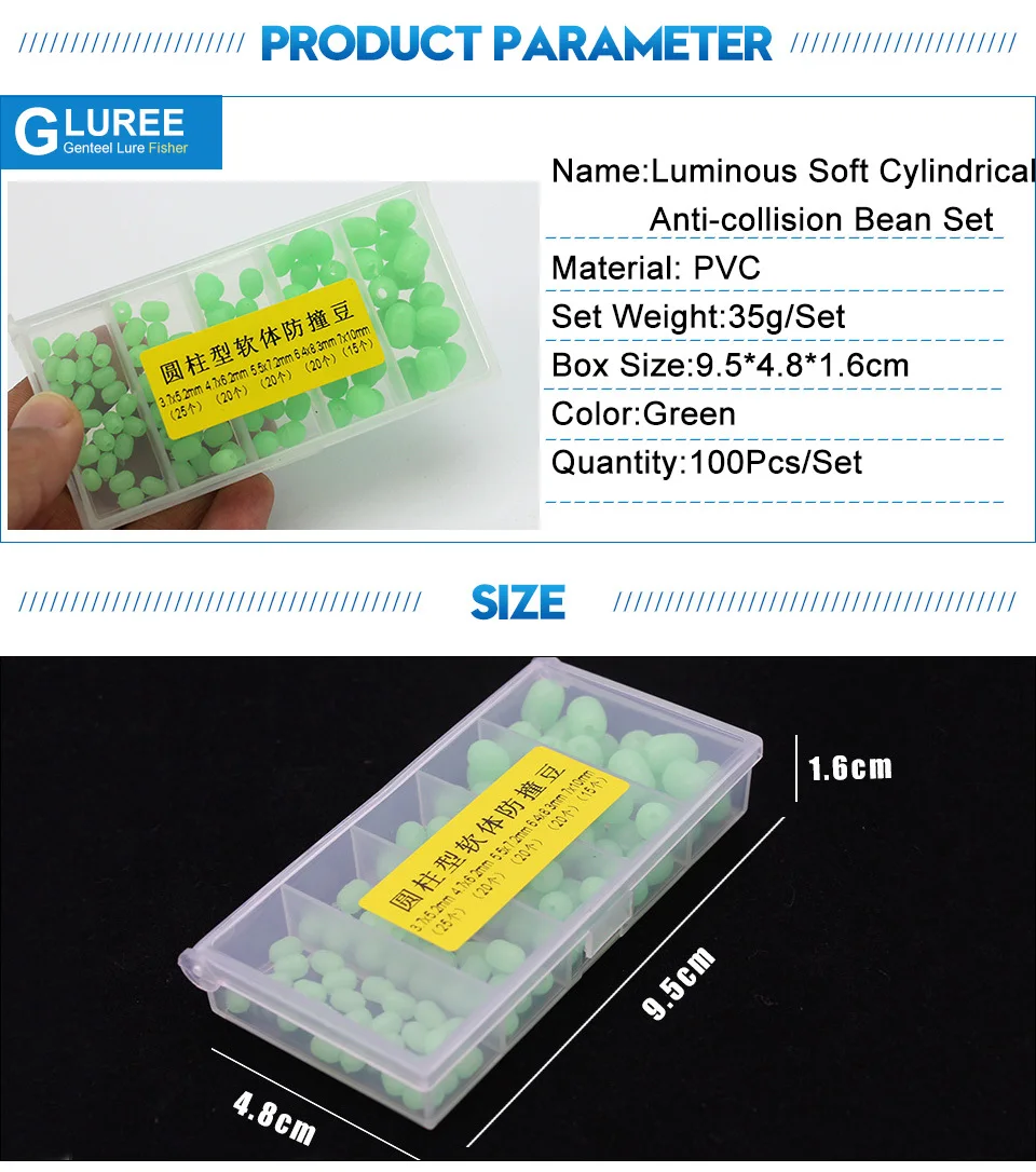 GLUREE-100PcsSet-Luminous-Beads-Set-Fishing-Space-Beads-PVC-Soft-Cylindrical-Floating-Green-Fishing-Tackel-Accessories_04