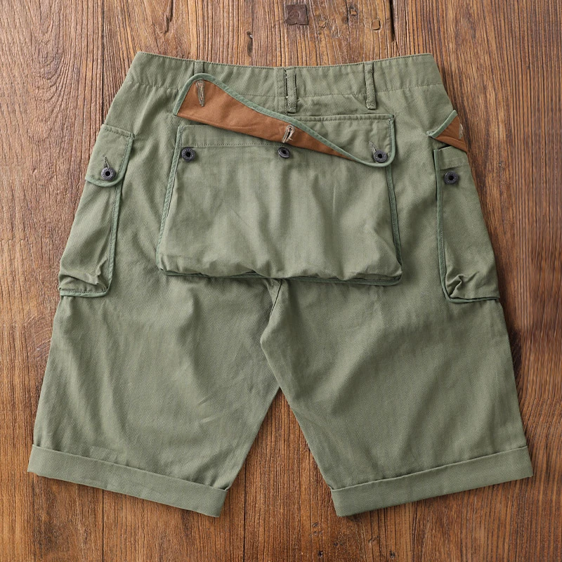 

Red Wind Vintage WW2 P-44 Military Shorts For Men US Army Loose Monkey Green