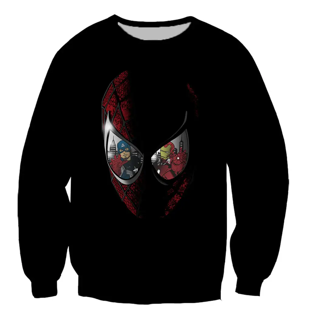 Супергерой паук-Железный человек Капитан Америка мужчины женский пуловер, Свитшот простой Свитшот 3D печатных кофты стритстайл - Цвет: 01
