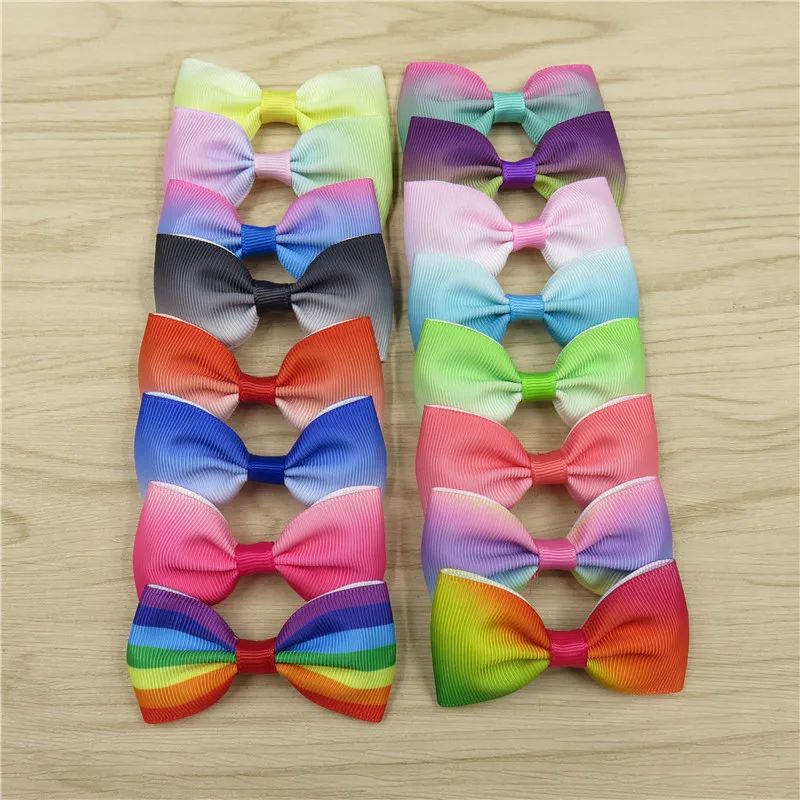 1 шт. разноцветные эластичные резинки для волос с радужным градиентом, банты для девочек, круглый галстук для волос, аксессуары для волос, лучшие подарки