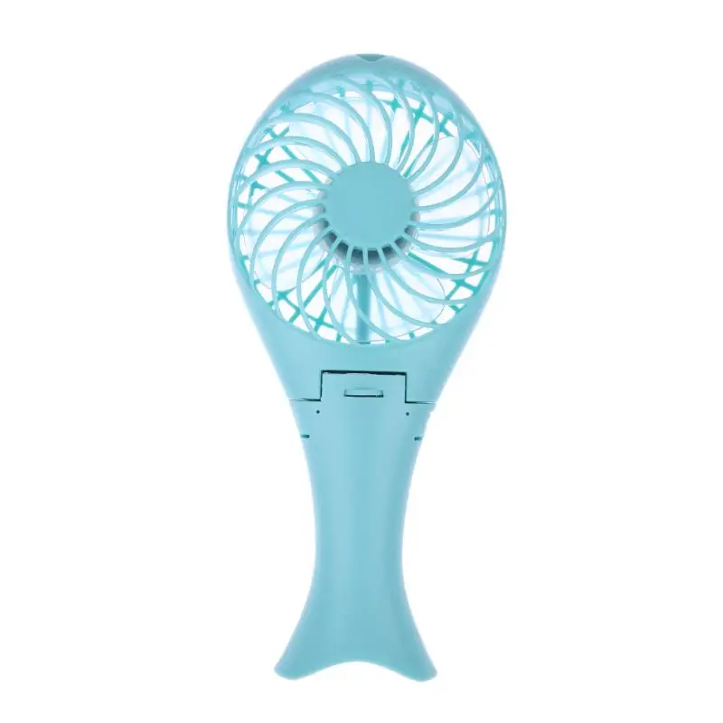 

Mini Fan Hand Held Cooling Air Conditioning Personal Handheld Easy to Carry Folding Small Fun Creative Fish Shape Desktop Fan
