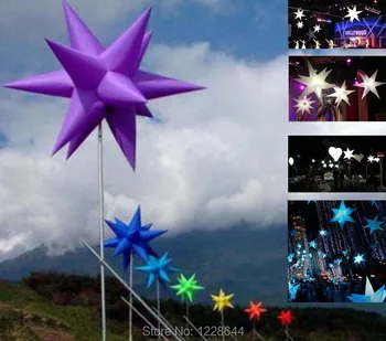 

Exploded star shape PVC Led balloon Anniversary decorations Air inflatable flashing light balloon Event party supplies