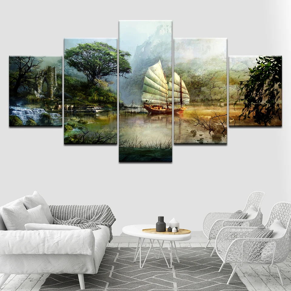 The-guild-wars-5-Piece-Wall-Art-Canvas-Print-modern-Poster-Modular-art-painting-for-Living (2)