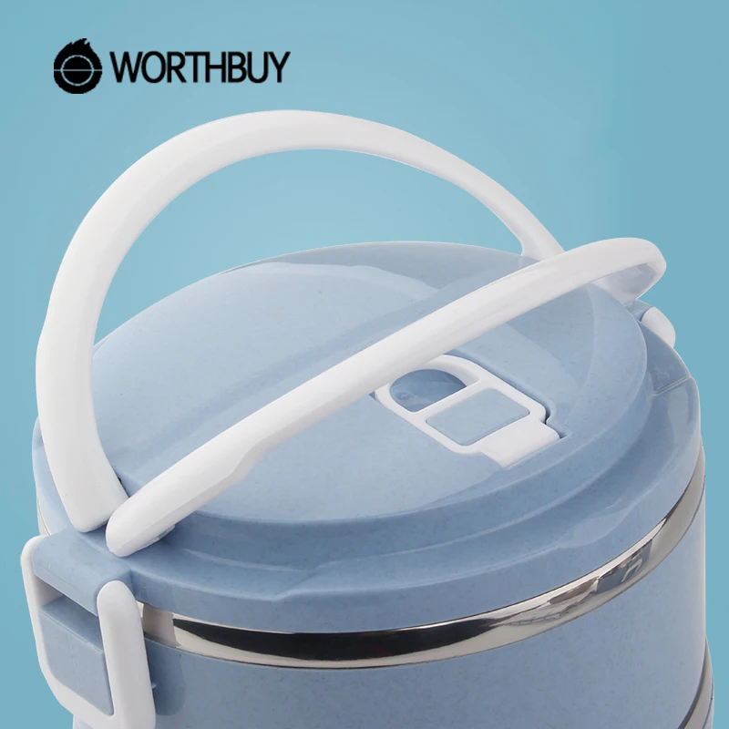 WORTHBUY Высокая емкость Ланч бокс для детей школьная еда контейнер хранения