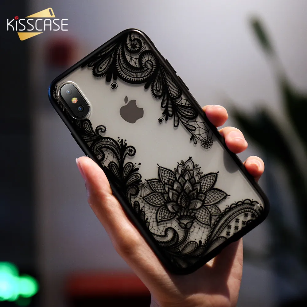 KISSCASE Lace Floral Case For iPhone 6 6s 7 Plus 5S SE