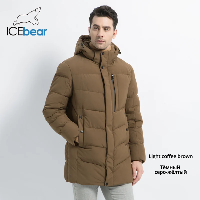 ICEbear Новая мужская зимняя куртка повседневный мужской хлопковый костюм Стильное мужское пальто Высококачественная Мужская одежда брендовая одежда MWD19925D - Цвет: M120