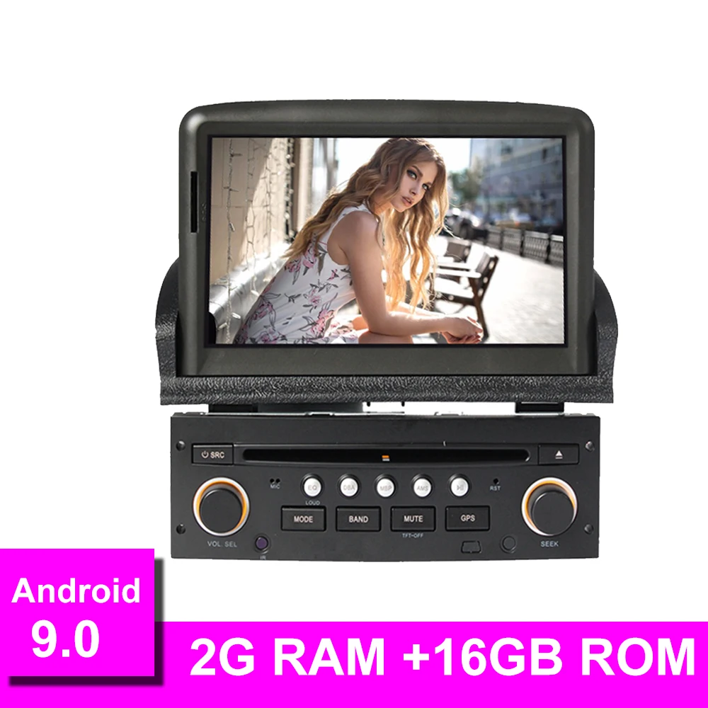 

7 inch Android 9.0 Car DVD Player for Peugeot 307 2007-2011 GPS Navigation Bluetooth USB Multimedia Free Map FM Radio