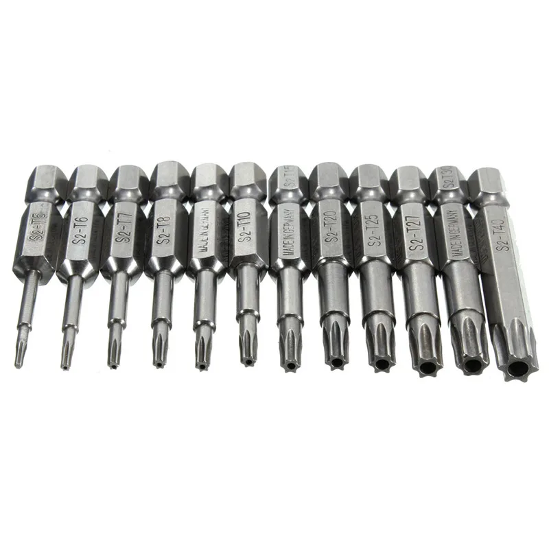 Drillpro 12 шт. электрическая Торцевая отвертка для торкса набор ручных инструментов