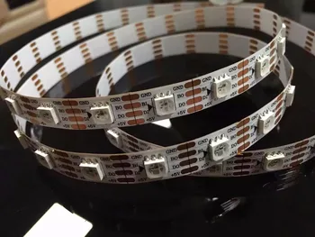 

Addressable 4m 60LEDs/m DC5V WS2813(Dual-signal wires)RGB led pixel strip,NON-waterproof,with 60pixels/M;WHITE PCB