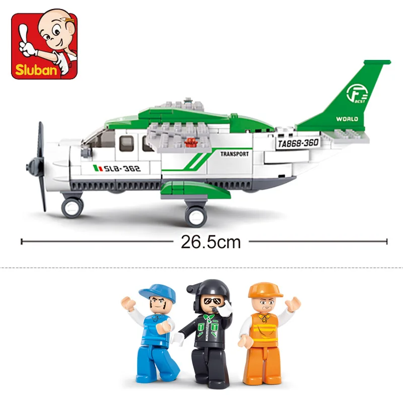 Sluban B0362 Aviation Transport Plane Figure Building Block Toy  blocks toys 