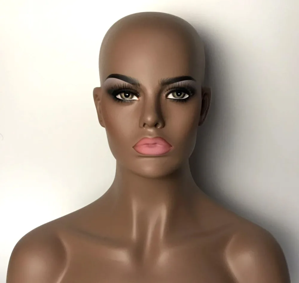 L7 Mannequin Life Size Plastic Mannequin Manikin Head Realistic Wig Head Display for Wigs Sunglasses Necklace Earrings 